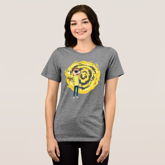 RICK AND MORTY™ | Evil Morty Portal Tri-Blend Shirt (Voorkant volledig)