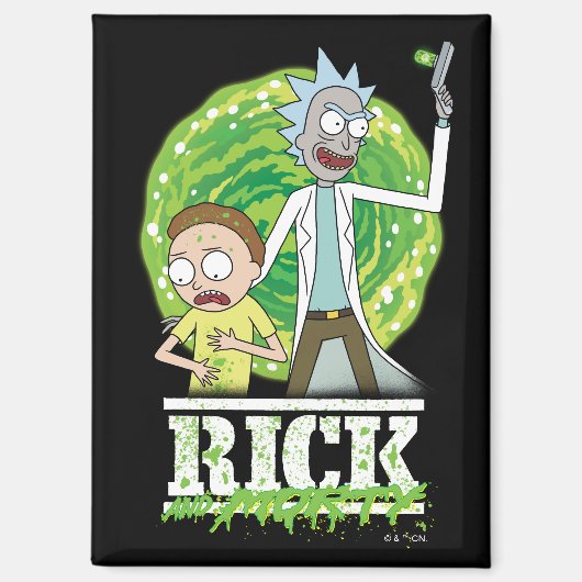 RICK AND MORTY™ | Green Splash Magneet (Voorkant)