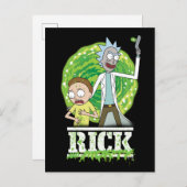 RICK AND MORTY™ | groene splash Briefkaart (Voorkant / Achterkant)