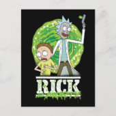 RICK AND MORTY™ | groene splash Briefkaart (Voorkant)