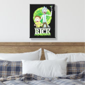 RICK AND MORTY™ | groene splash Canvas Afdruk (Insitu (Slaapkamer))