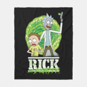 RICK AND MORTY™ | groene splash Fleece Deken (Voorkant)