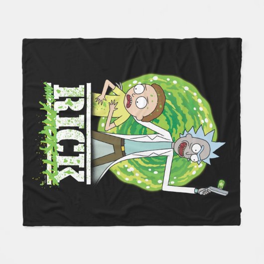 RICK AND MORTY™ | groene splash Fleece Deken (Voorkant (Horizontaal))