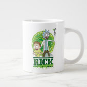 RICK AND MORTY™ | groene splash Grote Koffiekop (Rechts)