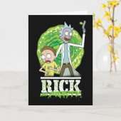 RICK AND MORTY™ | groene splash Kaart (Gele Bloem)