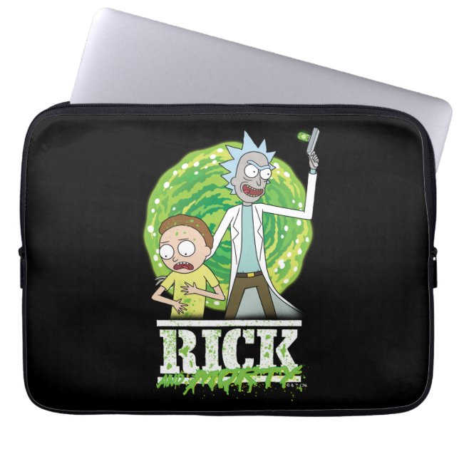 RICK AND MORTY™ | groene splash Laptop Sleeve (Voorkant)