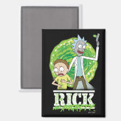 RICK AND MORTY™ | groene splash Magneet (Voorkant / Achterkant)