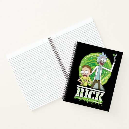 RICK AND MORTY™ | groene splash Notitieboek (Binnen)