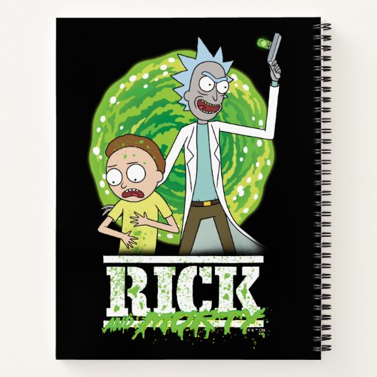 RICK AND MORTY™ | groene splash Notitieboek (Achterkant)