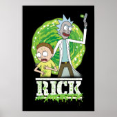 RICK AND MORTY™ | groene splash Poster (Voorkant)