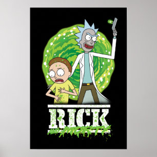 RICK AND MORTY™   groene splash Poster