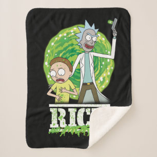 RICK AND MORTY™   groene splash Sherpa Deken
