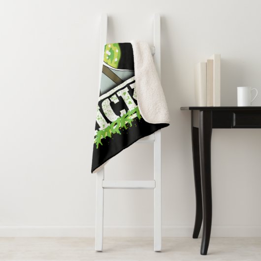 RICK AND MORTY™ | groene splash Sherpa Deken (In situ)