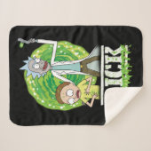 RICK AND MORTY™ | groene splash Sherpa Deken (Voorkant (horizontaal))