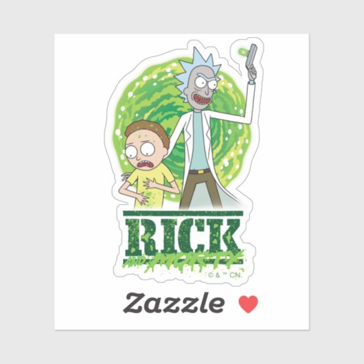RICK AND MORTY™ | groene splash Sticker (Vel)