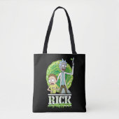 RICK AND MORTY™ | groene splash Tote Bag (Voorkant)