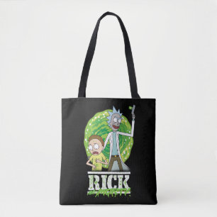 RICK AND MORTY™ groene splash Tote Bag