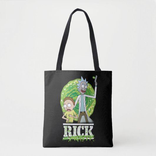RICK AND MORTY™ | groene splash Tote Bag (Voorkant)