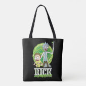 RICK AND MORTY™ | groene splash Tote Bag (Achterkant)