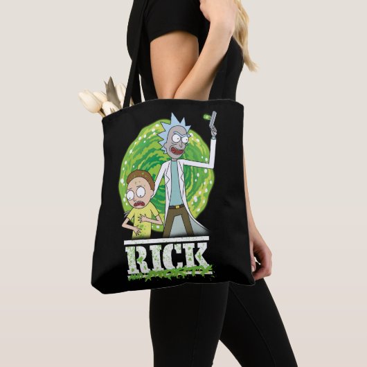 RICK AND MORTY™ | groene splash Tote Bag (Dichtbij)