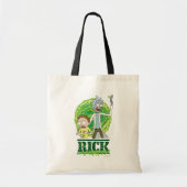 RICK AND MORTY™ | groene splash Tote Bag (Voorkant)