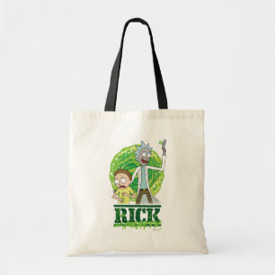 RICK AND MORTY™ groene splash Tote Bag