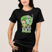 RICK AND MORTY™ | groene splash Tri-Blend Shirt (Voorkant)