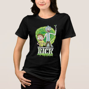 RICK AND MORTY™   groene splash Tri-Blend Shirt