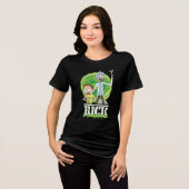 RICK AND MORTY™ | groene splash Tri-Blend Shirt (Voorkant volledig)