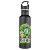 RICK AND MORTY™ | groene splash Waterfles (Voorkant)