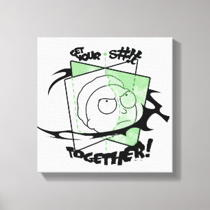 RICK AND MORTY™ Haal je S#! bij elkaar! Canvas Afdruk