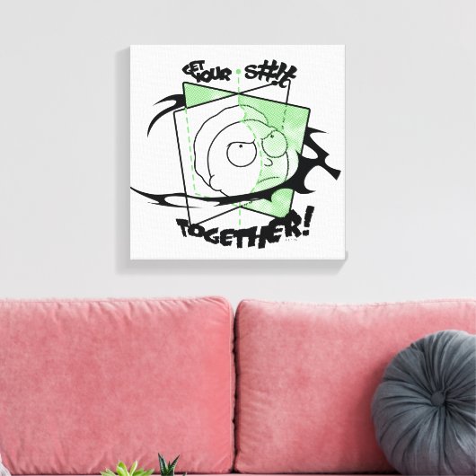 RICK AND MORTY™ | Haal je S#! bij elkaar! Canvas Afdruk (Insitu (Woonkamer))