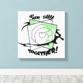 RICK AND MORTY™ | Haal je S#! bij elkaar! Canvas Afdruk (Insitu (Houten vloer))