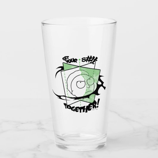 RICK AND MORTY™ | Haal je S#! bij elkaar! Glas (Voorkant)