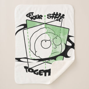 RICK AND MORTY™   Haal je S#! bij elkaar! Sherpa Deken