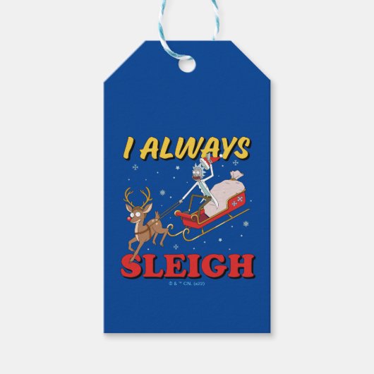 Rick and Morty | I Always Sleigh Cadeaulabel (Voorkant)
