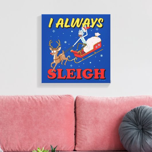 Rick and Morty | I Always Sleigh Canvas Afdruk (Insitu (Woonkamer))