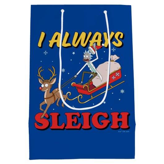 Rick and Morty | I Always Sleigh Medium Cadeauzakje (Achterkant)