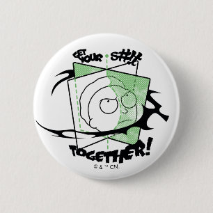 RICK AND MORTY™ Kom op met je S#!t! Ronde Button 5,7 Cm