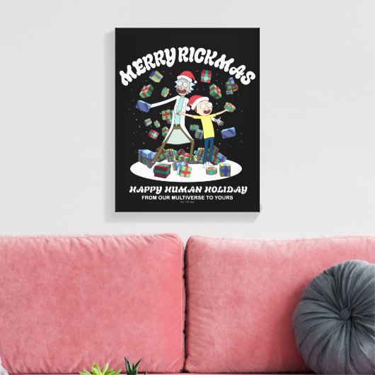 Rick and Morty | Merry Rickmas Presents Canvas Afdruk (Insitu (Woonkamer))