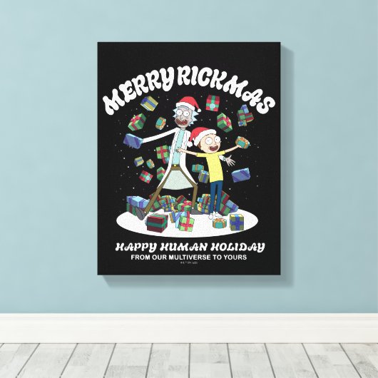 Rick and Morty | Merry Rickmas Presents Canvas Afdruk (Insitu (Houten vloer))