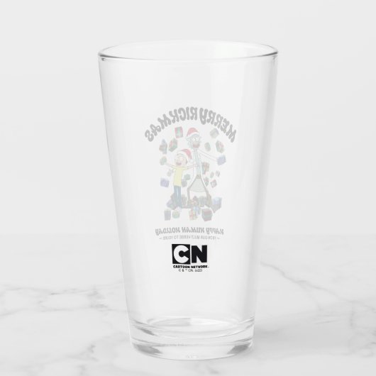 Rick and Morty | Merry Rickmas Presents Glas (Achterkant)