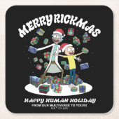 Rick and Morty | Merry Rickmas Presents Kartonnen Onderzetters (Voorkant)