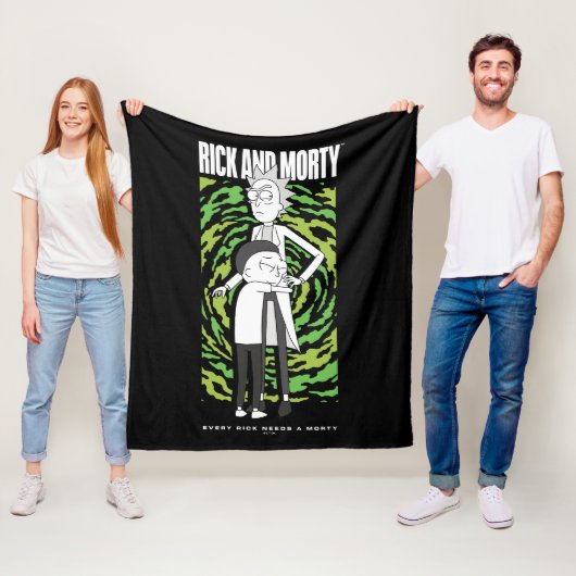 RICK AND MORTY™ | Morty Hugging Rick Fleece Deken (In situ)