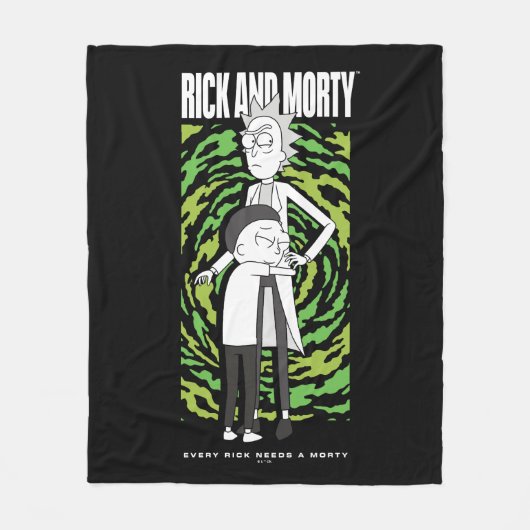 RICK AND MORTY™ | Morty Hugging Rick Fleece Deken (Voorkant)