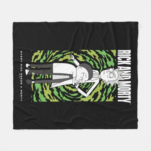 RICK AND MORTY™ | Morty Hugging Rick Fleece Deken (Voorkant (Horizontaal))