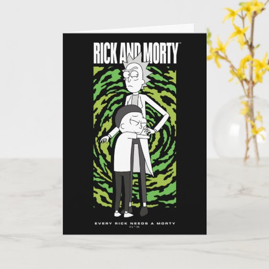 RICK AND MORTY™ | Morty Hugging Rick Kaart (Gele Bloem)