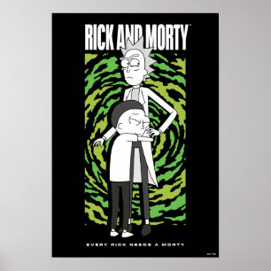 RICK AND MORTY™   Morty Hugging Rick Poster
