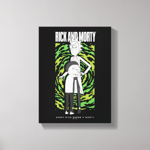 RICK AND MORTY™ Morty omhelst Rick Canvas Afdruk