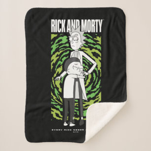 RICK AND MORTY™ Morty omhelst Rick Sherpa Deken